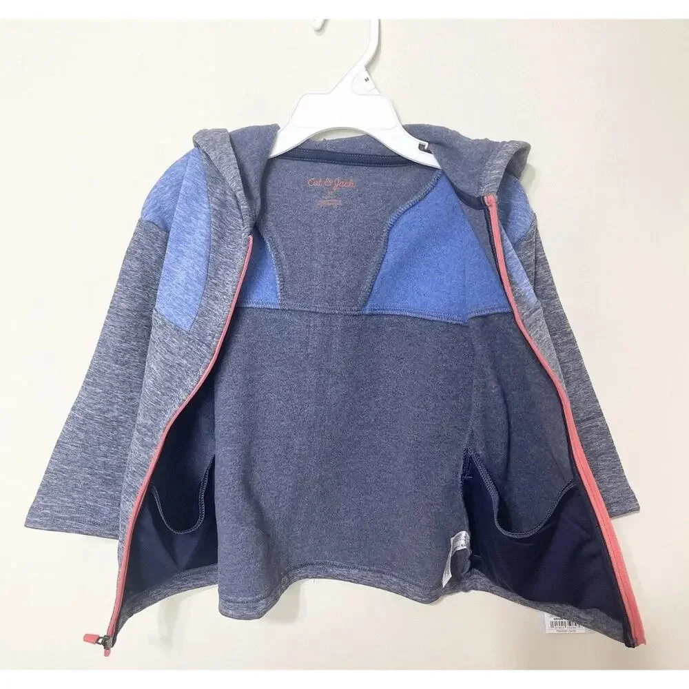 Cat&Jack Jacket Toddler Kids Boy Fleece‎ Casual Lightweight Sweatshirt Hooded 3T